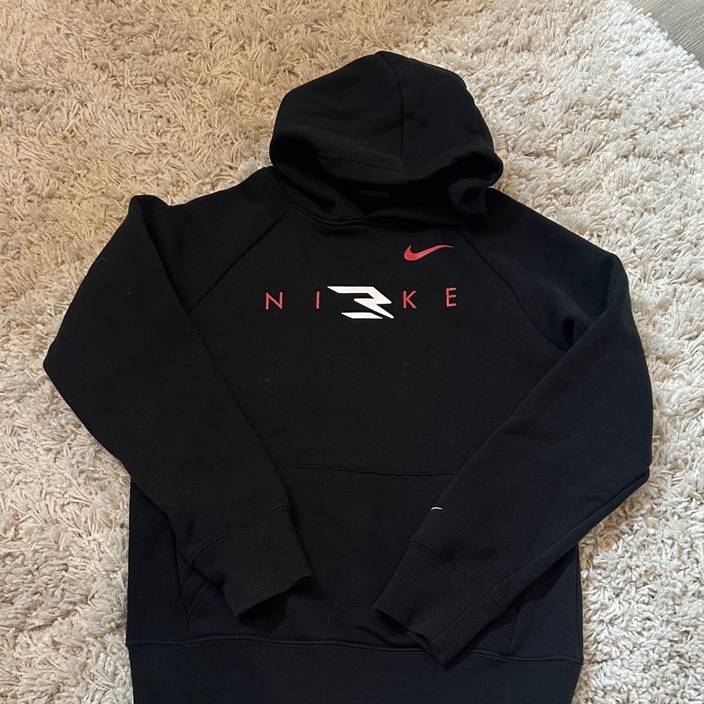 Nike boys Black and Red Logo Sweater